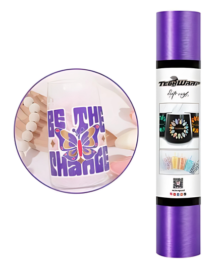 Violet Satin Brush Adhesive Vinyl 1.5m x 30cm - Teckwrap