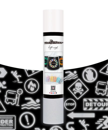 Reflective Silver Adhesive Vinyl 1.5m x 30cm - Teckwrap