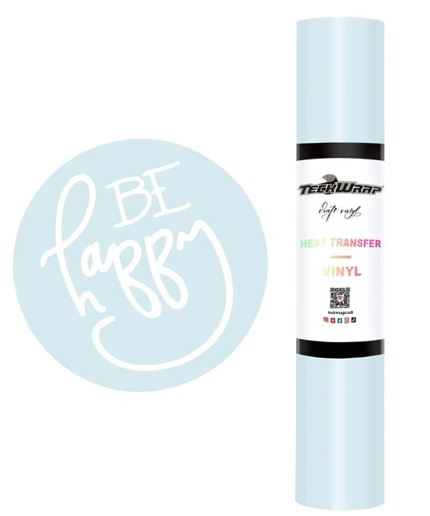 Baby Blue Coloured Heat Transfer Vinyl (HTV) 1.5m x 30cm - Teckwrap