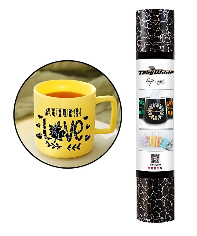 Black Cobblestone Adhesive Vinyl 1.5m x 30cm - Teckwrap