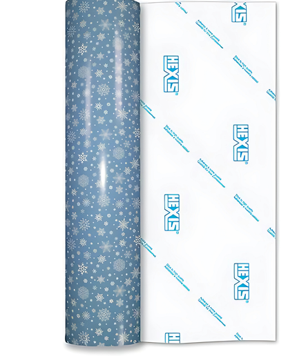 Blue Snowflake Permanent Vinyl - Hexis