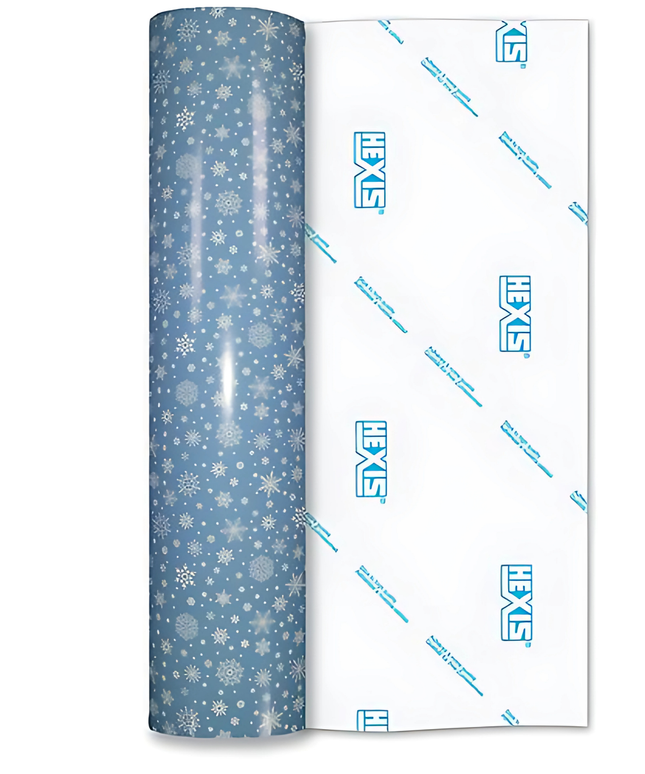 Blue Snowflake Permanent Vinyl - Hexis