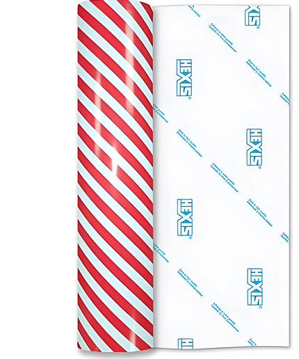 Candy Cane Red White Permanent Vinyl - Hexis