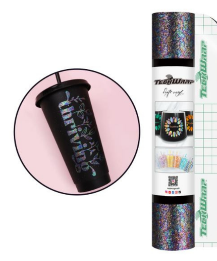 Black Colourful Pearl Adhesive Vinyl 1.5m x 30cm - Teckwrap