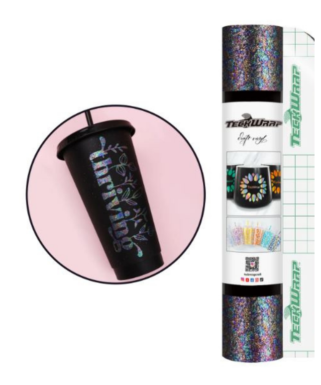 Black Colourful Pearl Adhesive Vinyl 1.5m x 30cm - Teckwrap