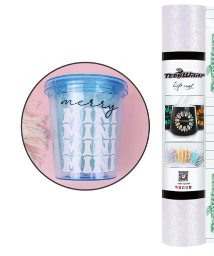 White Colourful Pearl Adhesive Vinyl 1.5m x 30cm - Teckwrap