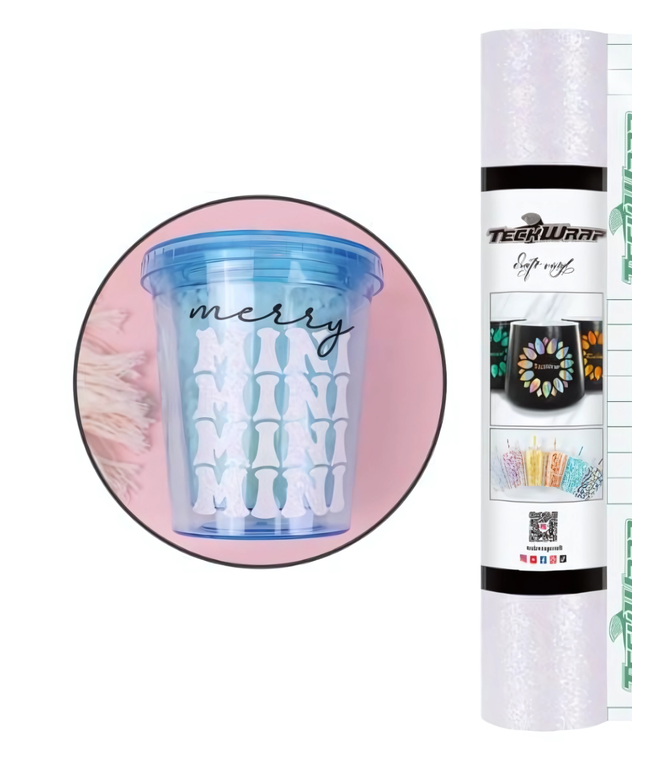 White Colourful Pearl Adhesive Vinyl 1.5m x 30cm - Teckwrap
