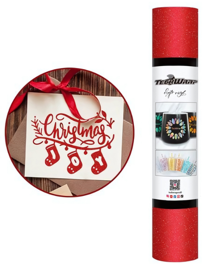 Crimson Adhesive Craft Vinyl 1.5m x 30cm - Teckwrap