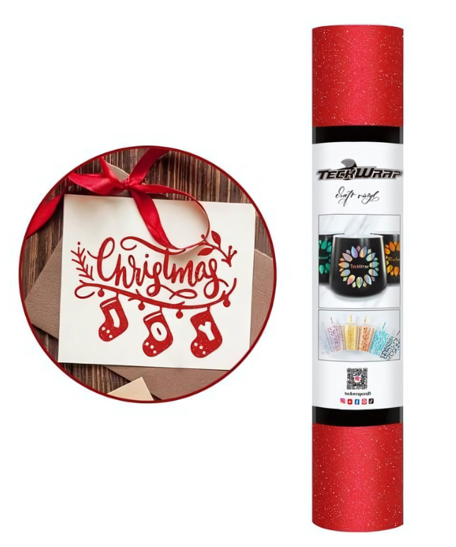 Crimson Adhesive Craft Vinyl 1.5m x 30cm - Teckwrap