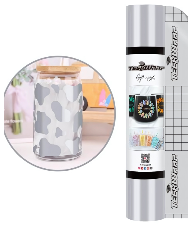 Glossy Silver 001 Economy Series Craft Adhesive Vinyl 1.5m x 30cm  - Teckwrap