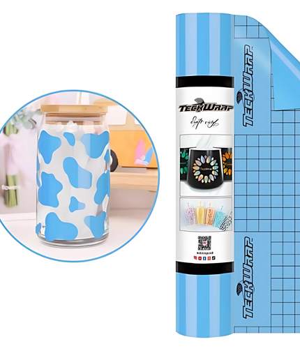 Glossy Baby Blue 001 Economy Series Craft Adhesive Vinyl 1.5m x 30cm  - Teckwrap