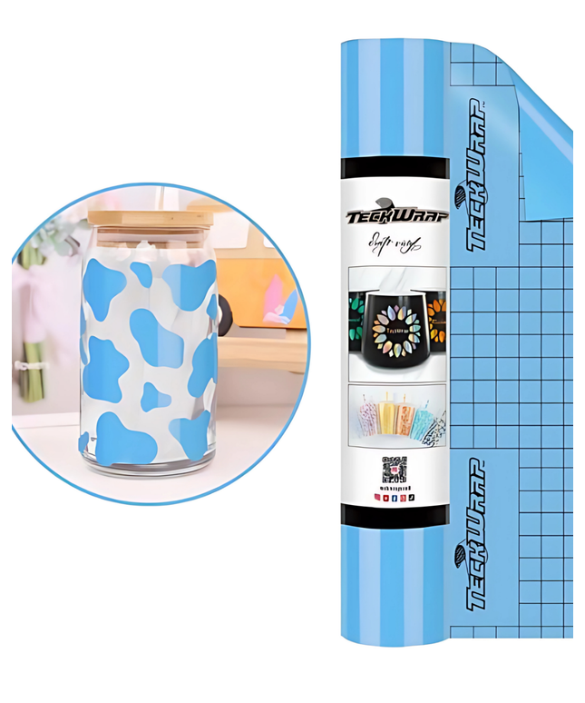 Glossy Baby Blue 001 Economy Series Craft Adhesive Vinyl 1.5m x 30cm  - Teckwrap