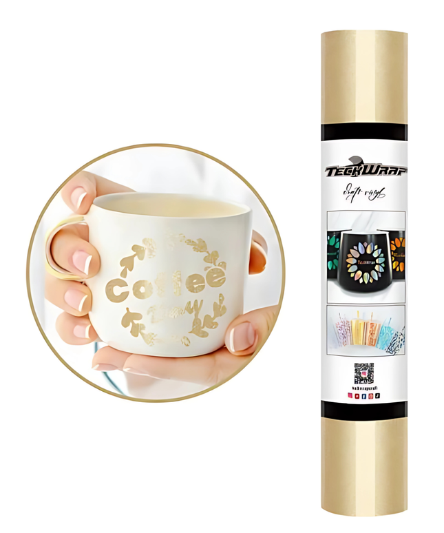 Gold Shimmer Adhesive Vinyl 1.5m x 30cm - Teckwrap