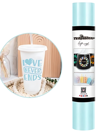 Lake Blue Shimmer Adhesive Vinyl 1.5m x 30cm - Teckwrap