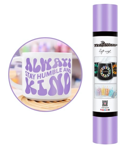 Lavender Dusty Matte Adhesive Craft Vinyl 1.5m x 30cm - Teckwrap