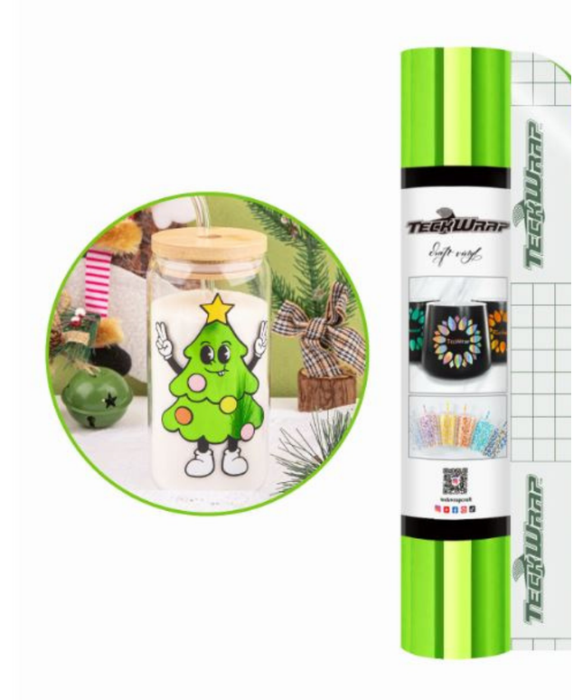 Green Bubble Free Mirror Chrome Adhesive Vinyl 1.5m x 30cm - Teckwrap
