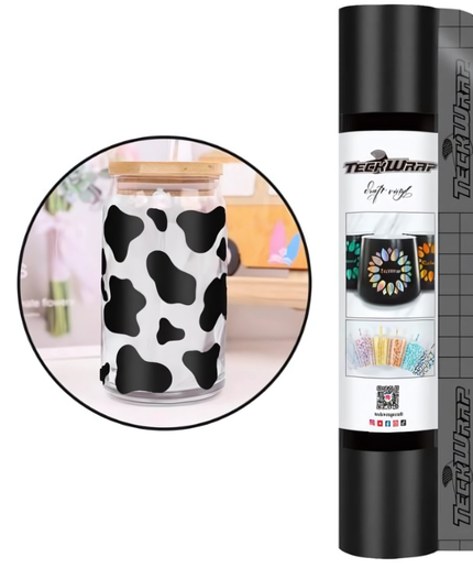 Matte Black 001 Economy Series Craft Adhesive Vinyl 1.5m x 30cm  - Teckwrap