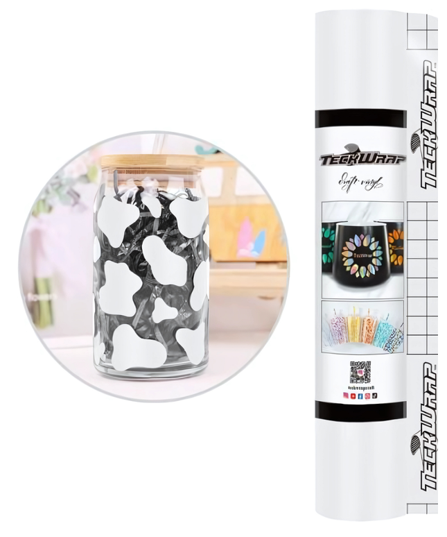 Matte White 001 Economy Series Craft Adhesive Vinyl 1.5m x 30cm  - Teckwrap