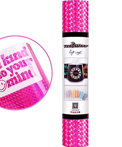 Neon Pink - Holographic Diamond Adhesive Vinyl 1.5m x 30cm (Copy)