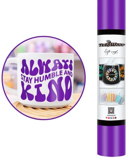Ocean Purple Dusty Matte Adhesive Craft Vinyl 1.5m x 30cm - Teckwrap