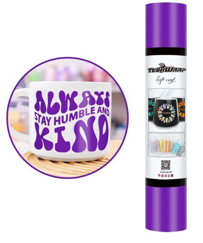 Ocean Purple Dusty Matte Adhesive Craft Vinyl 1.5m x 30cm - Teckwrap