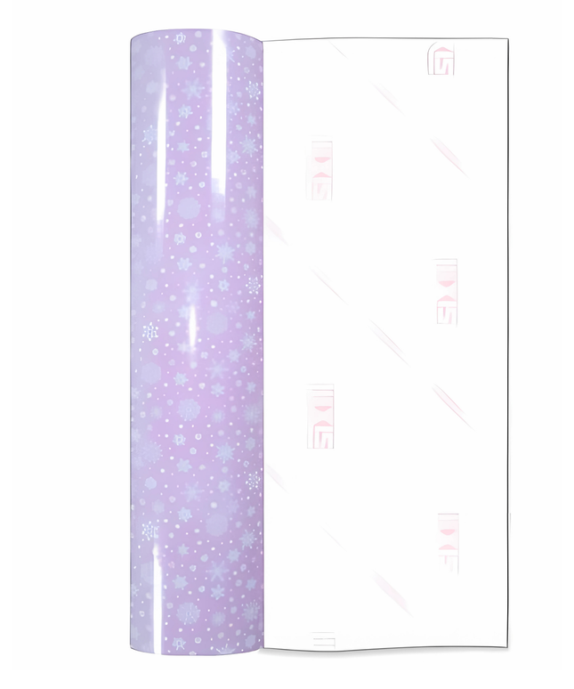 Pink Snowflake Pattern Permanent Vinyl - Hexis