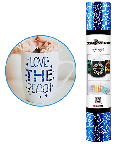 Sapphire  Cobblestone Adhesive Vinyl 1.5m x 30cm - Teckwrap