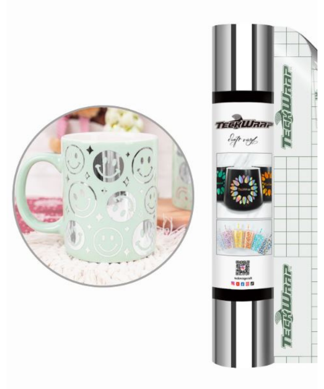 Silver Bubble Free Mirror Chrome Adhesive Vinyl 1.5m x 30cm - Teckwrap