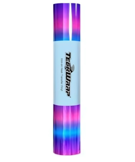 Starry Purple Rainbow Stripes HTV 1.5m x 30cm - Teckwrap
