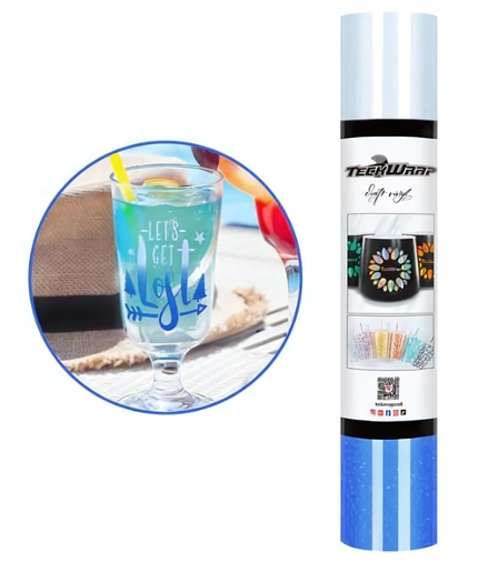 White to Blue Cold Colour Change Adhesive Vinyl 1.5m x 30cm - Teckwrap