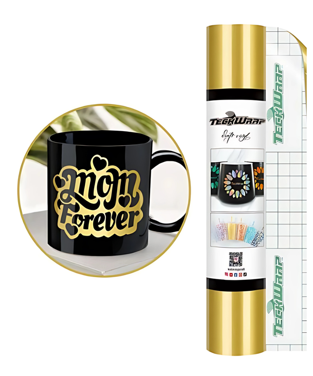 Gold 001G Economy Series Craft Adhesive Vinyl 1.5m x 30cm - Teckwrap