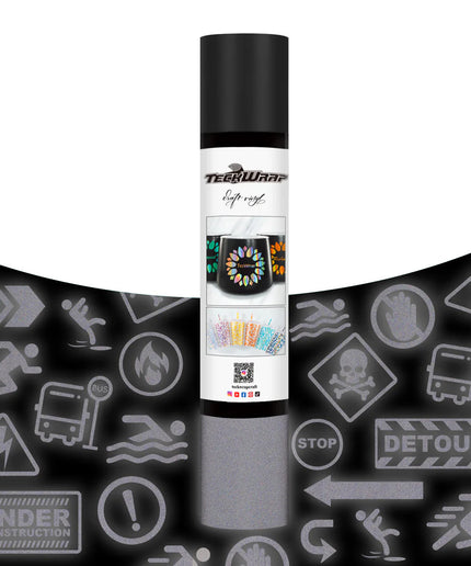 Ink Black Reflective HTV - Teckwrap