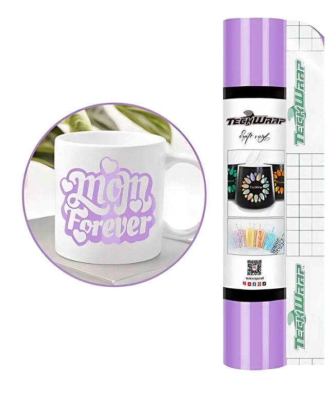 Lavender 001G Economy Series Craft Adhesive Vinyl 1.5m x 30cm  - Teckwrap