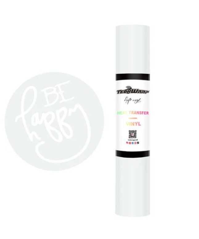 White Coloured Heat Transfer Vinyl (HTV) 1.5m x 30cm - Teckwrap