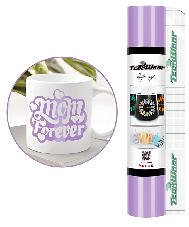 Soft Lilac 001G Economy Series Craft Adhesive Vinyl 1.5m x 30cm - Teckwrap