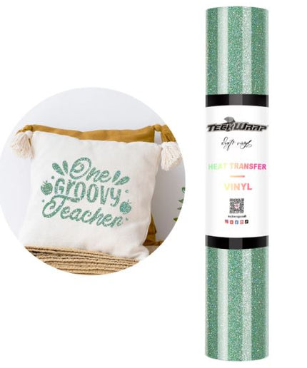 Grass Green Sparkle HTV 1.5m x 25cm - Teckwrap