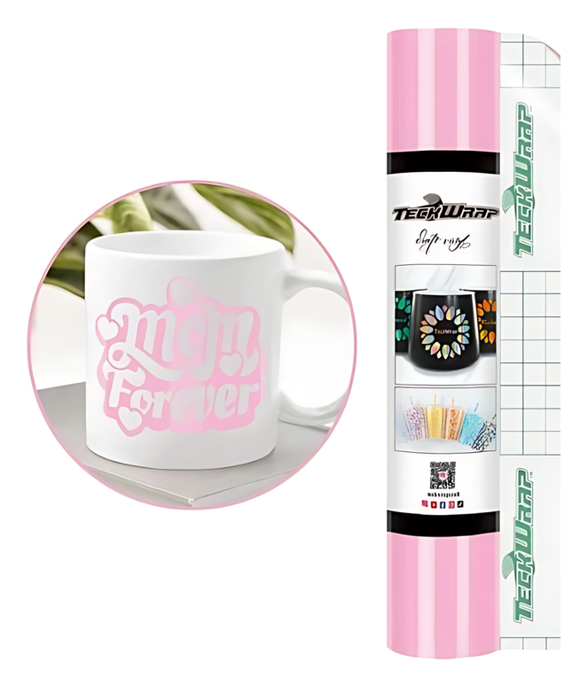 Sweet Pink 001G Economy Series Craft Adhesive Vinyl 1.5m x 30cm - Teckwrap